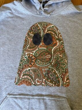 Ghost custom Hoodie / crewneck or tshirt fabric Appliqué all sizes NEW fall new